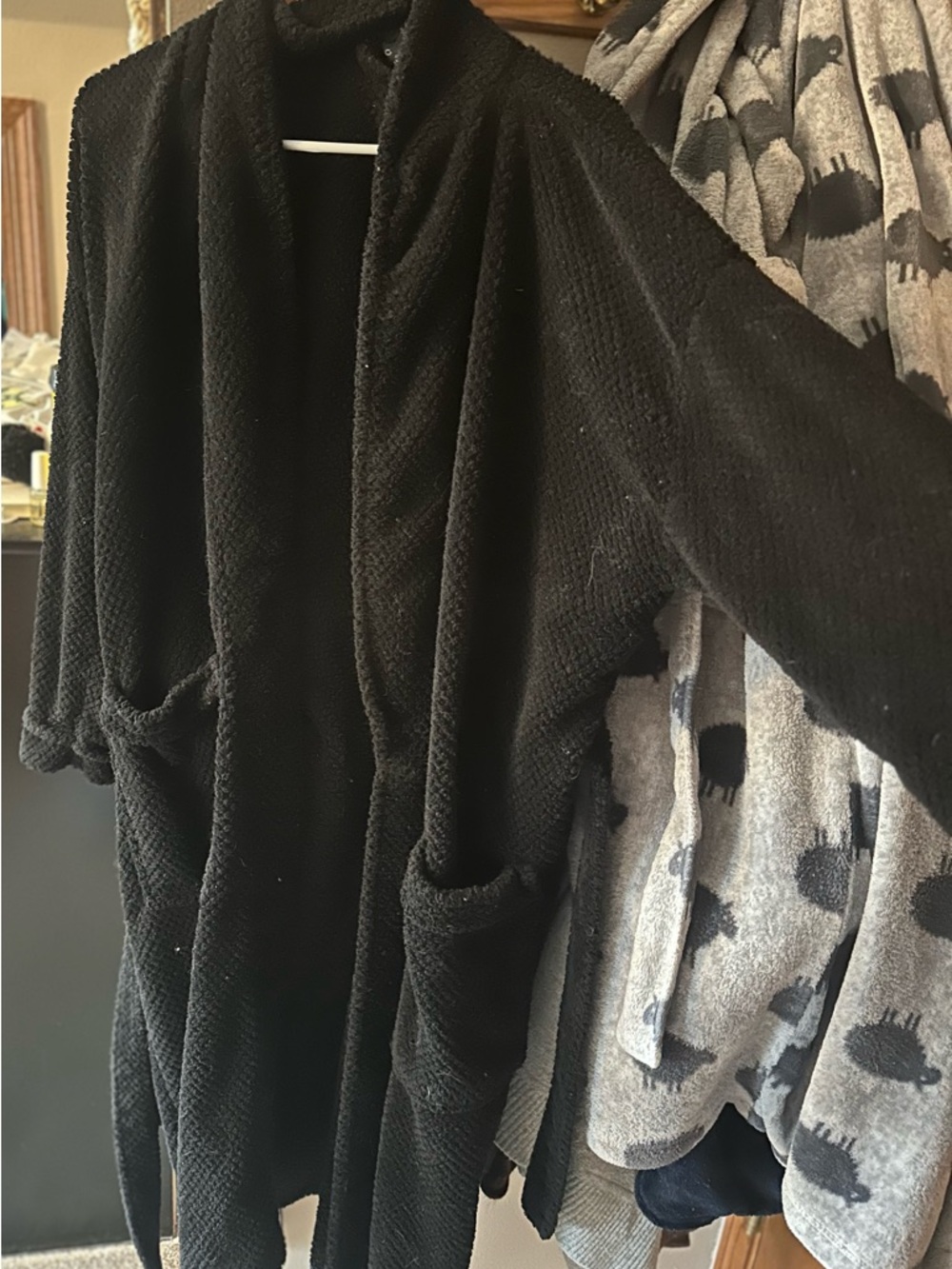 croft & barrow Black Sherpa Robe